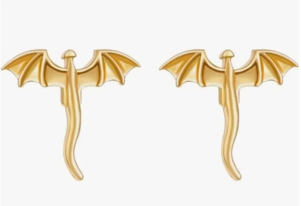 Tiny Dragon Inspire Delicate 925 Silver/Gold Push Back Fine Earrings For Woman